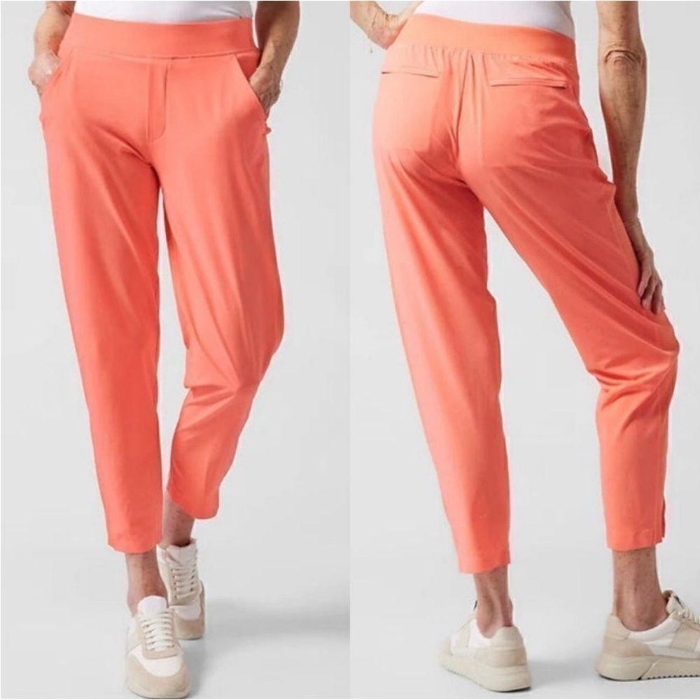 Athleta Brooklyn Ankle Pant Neon Coral NEW 8